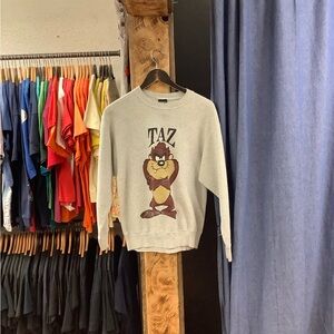 Vintage Warner Bros Taz Grey Crewneck